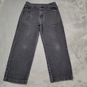 Joker Jeans Mens 32x30 Black Baggy Wide Leg Skate Hip Hop Streetwear Goth Grunge
